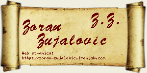 Zoran Zujalović vizit kartica